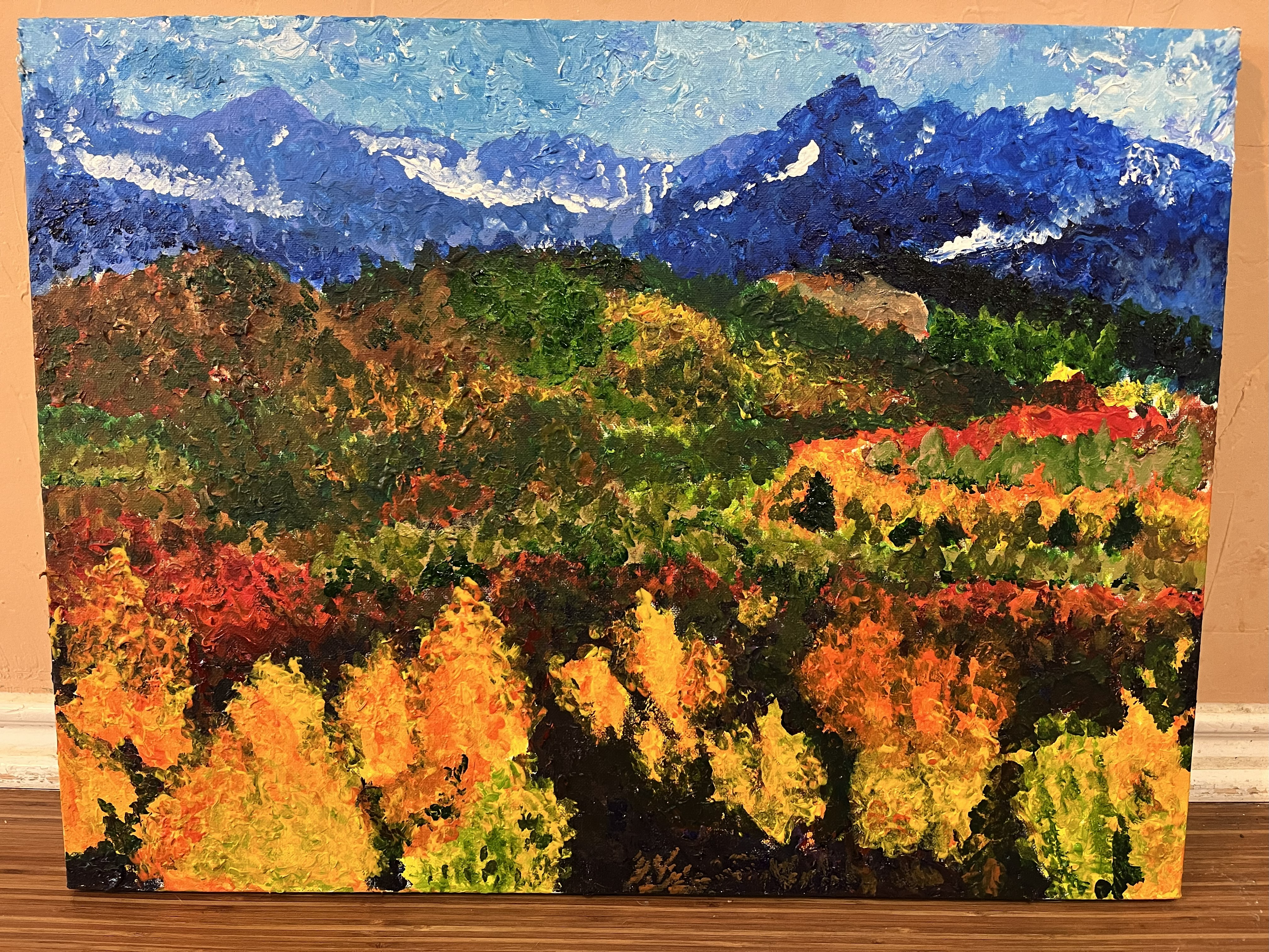 A valley of aspens and mountains